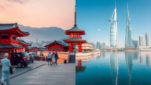 Read more about the article 🇯🇵 Japan vs 🇦🇪 Dubai: Best Destination for Digital Nomads in 2025? 💻✈️